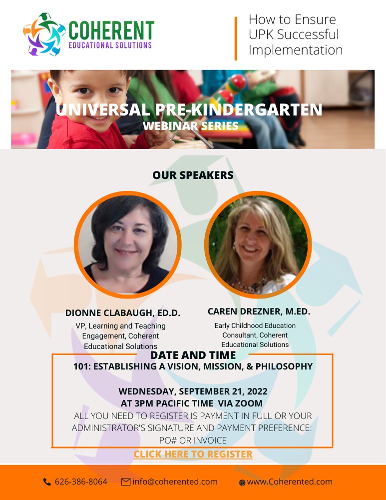 CoherentEducat1's tweet photo. Anyone thinking about UPK, and missed our webinar? You still have time to register for our webinar series Click to register
https://t.co/4aLaAHK13u https://t.co/3nxyEZdPTo