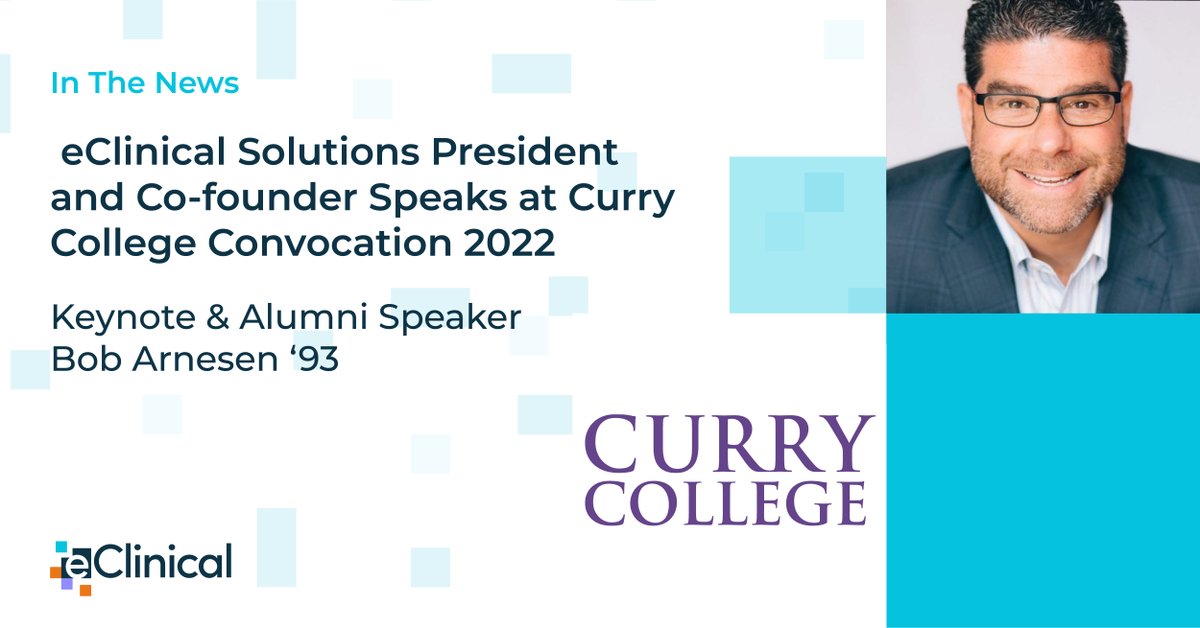 eClinical_Sol's tweet photo. Last week eClinical Solutions President &amp; Co-founder, Bob Arnesen, addressed over 500 students for @CurryEdu's Class of 26' as the Keynote/Alumni Speaker.

"Learning is infinite. There are no boundaries to learning." - Bob Arnesen

Read more: https://t.co/SHbkbFLHAy https://t.co/EttghLxR4O