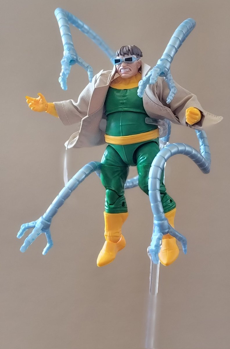 OPTICS's tweet image. That trenchcoat from the NECA Turtles in Disguise is finally getting some use as it fits Marvel Legends Doc Ock pretty well. Just gotta commit to ripping a hole in the back.