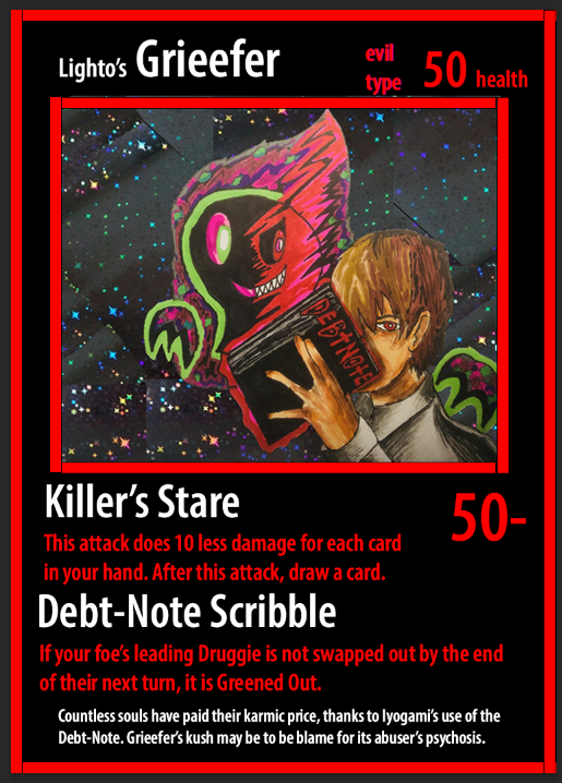 druggiemon1's tweet photo. #Holofoil card concept! β¨β¨β¨β¨
πβ π΅ #deathnote #parody
π΄#redpill π΅ #bluepill
#tcg #druggiemon #pokemon #fakemon #pokemontcg #tradingcards #art #card #cardart #cards #death #indiedev #indiegaming #debtnote https://t.co/XJDPdJBAPG
