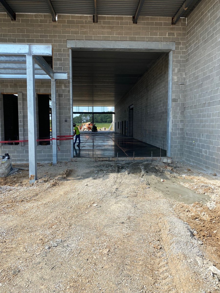 rothbm74's tweet photo. Platte Purchase Middle School - The gym is nearly topped out and the Commons area slab on grade was poured today.  
@McCownGordon
 
@HollisandMiller
 #PCR3Proud https://t.co/esocVBREF2