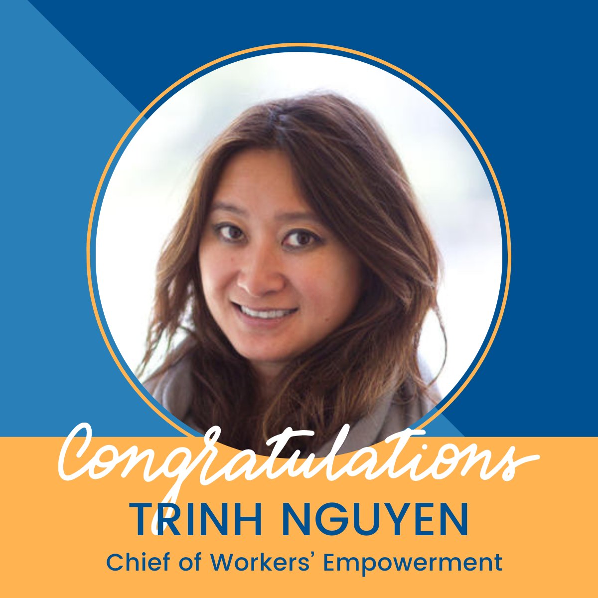 Congratulations Trinh Nguyen, <a href="/CityofBoston/">City of Boston</a>'s new Chief of Workers’ Empowerment! Trinh, we are proud to partner in financial equity and worker empowerment. Thanks to <a href="/MayorWu/">MayorWu</a> for recognizing workers’ key role in an equitable economy. @OWDBoston <a href="/BOSBuildsCredit/">Boston Builds Credit</a> @OFE_Boston