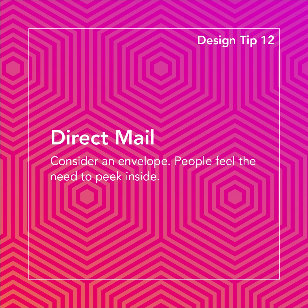 KineticaPrint's tweet photo. Build some intrigue by using an envelope for your Direct Mail piece. With a visible headline you can really generate interest for your prospects to take a look.

#printing #graphicdesign #advertising #printdesign #marketing #marketingtips https://t.co/O5iRovZfYj