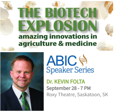 Learn about biotechnology innovation in agriculture and medicine from Dr. Kevin Folta – researcher and host of Talking Biotech podcast #ABICSpeakerSeries #GBW2022 #yxe #ag
agwestbio.member365.ca/public/event/d…
7pm, Sept 28 <a href="/RoxySaskatoon/">The Roxy Theatre</a>  
<a href="/SaskPolytech/">SaskPolytech</a> <a href="/USaskHealthSc/">USask Health Sciences</a> <a href="/NRC_CNRC/">NRC Canada</a> <a href="/saskecdevprez/">SEDA</a>