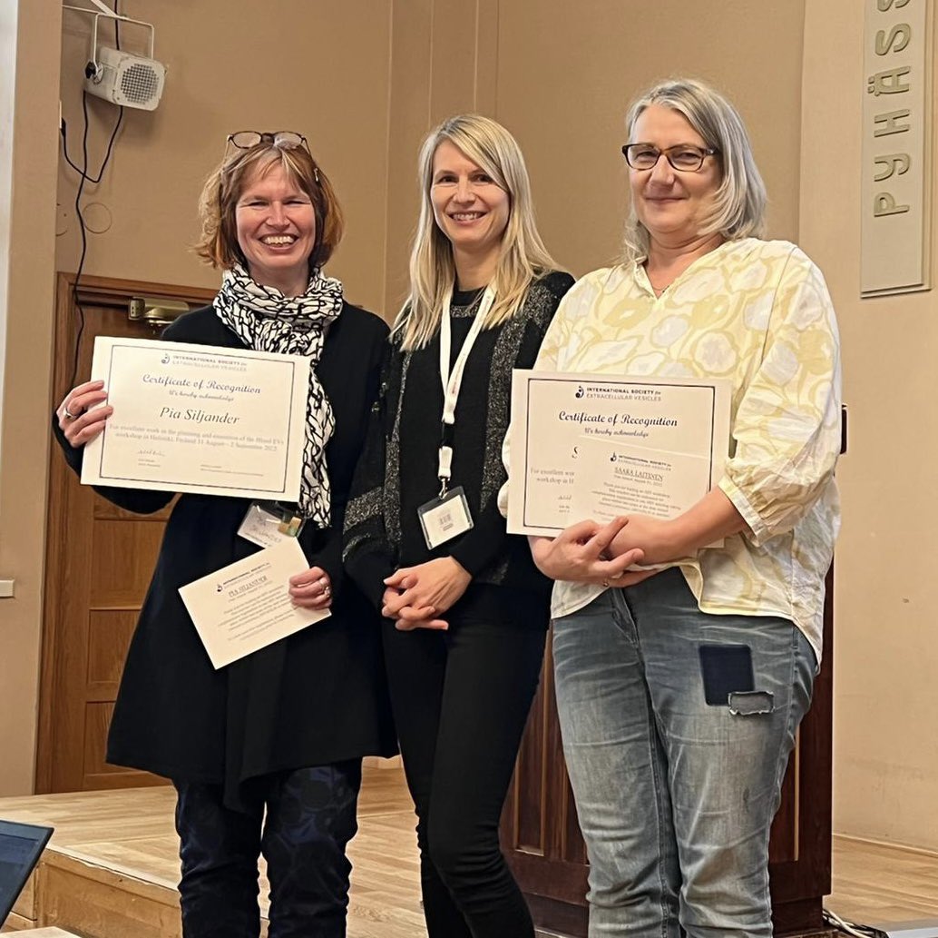 Metka Lenassi (@lenassimetka) on Twitter photo so much positive energy and great ideas on the future of blood #extracellularvesicles coming from Helsinki ISEV workshop! thank you Pia <a href="/3prms3/">Pia Siljander</a> and <a href="/SaaraLaitinen/">Saara Laitinen </a> for all your work! <a href="/IsevOrg/">ISEV</a> @IsevComms <a href="/Fisev_society/">Finnish Society of Extracellular Vesicles</a> so much positive energy and great ideas on the future of blood #extracellularvesicles coming from Helsinki ISEV workshop! thank you Pia <a href="/3prms3/">Pia Siljander</a> and <a href="/SaaraLaitinen/">Saara Laitinen </a> for all your work! <a href="/IsevOrg/">ISEV</a> @IsevComms <a href="/Fisev_society/">Finnish Society of Extracellular Vesicles</a>