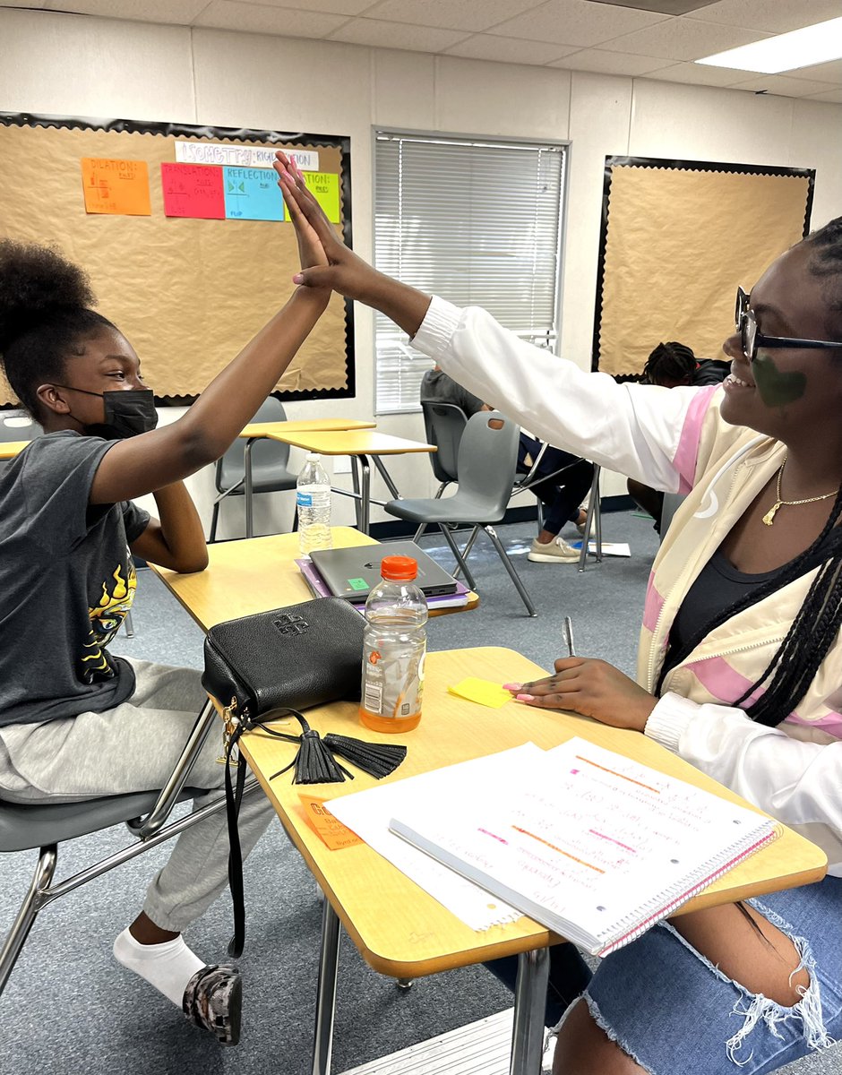 ReneeGoodson7's tweet photo. Pair up and have a conversation, try to get your partner to say the words on the board for point values. They get so excited for this and it’s so simple! And I now have a pretty good idea of their understanding. #tcsmsmath #mathematiciansatwork #algebra1 https://t.co/iRD1btyLU8