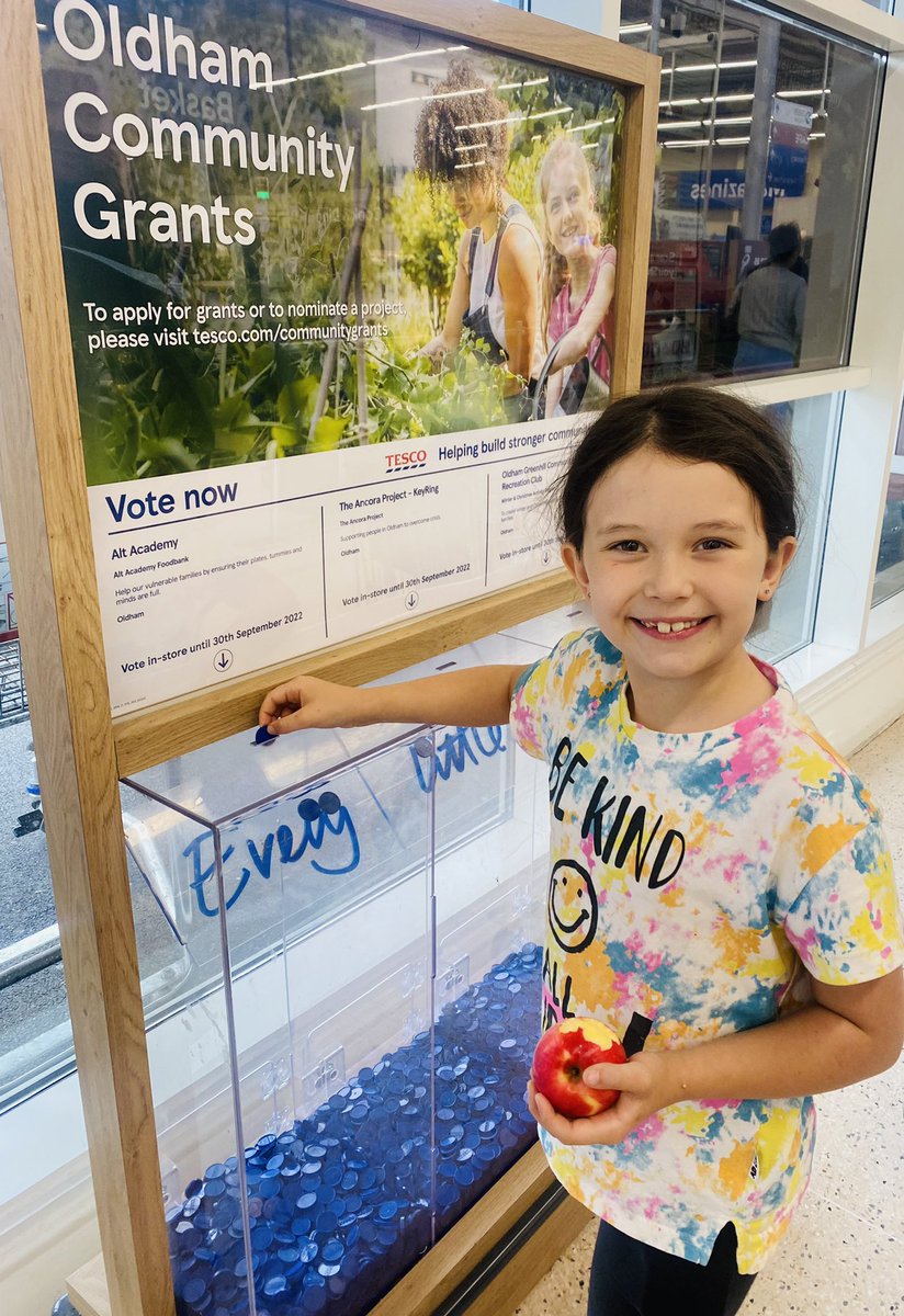 Don’t forget to put your blue Tesco tokens in the box for the <a href="/Alt_HT/">Alt Academy</a> Food bank! 🔵🔵🔵

Tesco Ashton Rd
Tesco Huddersfield Rd
Tesco Chadderton

#tescocommunitygrant
#tesco
#excellenceforall
#familysupport
#communitysupport