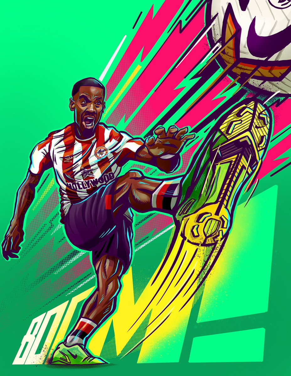 It’s time for the @premierleague GW6 💫 it’s @BrentfordFC @ivantoney24 with a sensational hat trick. What a game. #BrentfordFC #ivantoney #PremierLeague #hattrickhero #boom #football #footballart #ArtistOnTwitter #Nike #goal