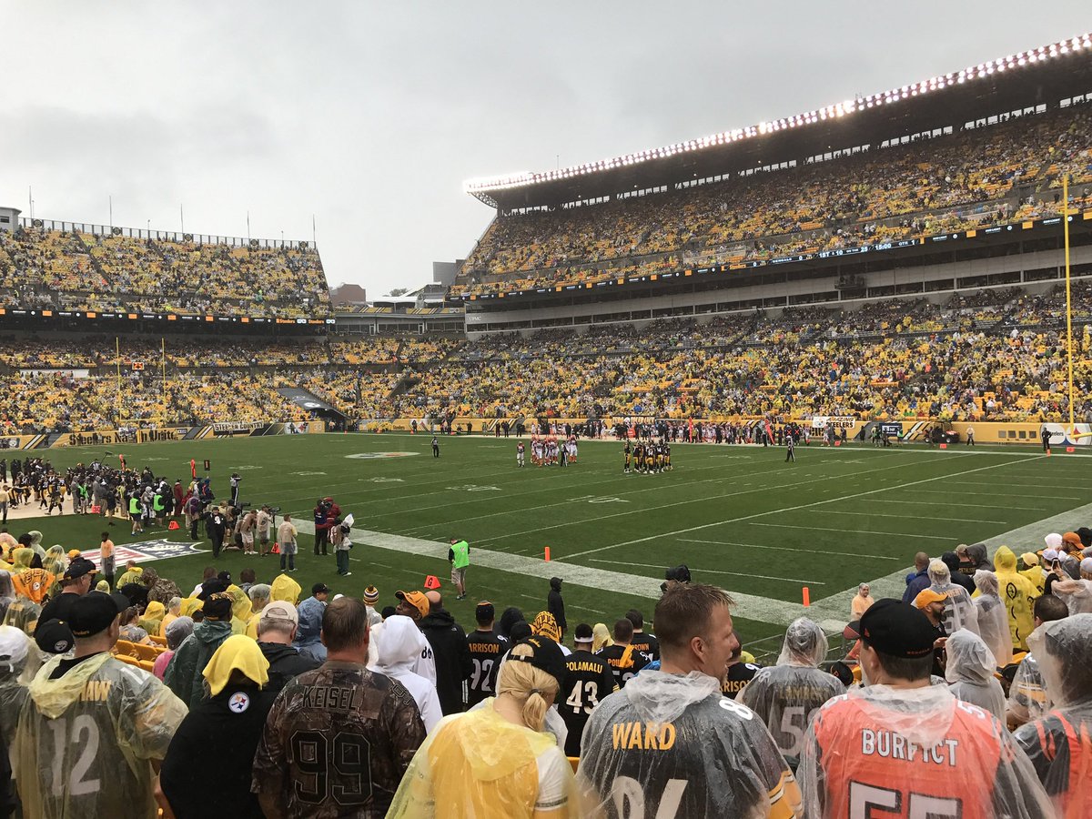 neruaelle's tweet photo. Last time I went to a Cinci game was opening day 2016 and it poured! #HereWeGo #BengalsWeek #Week1 https://t.co/VwWwurdzfG