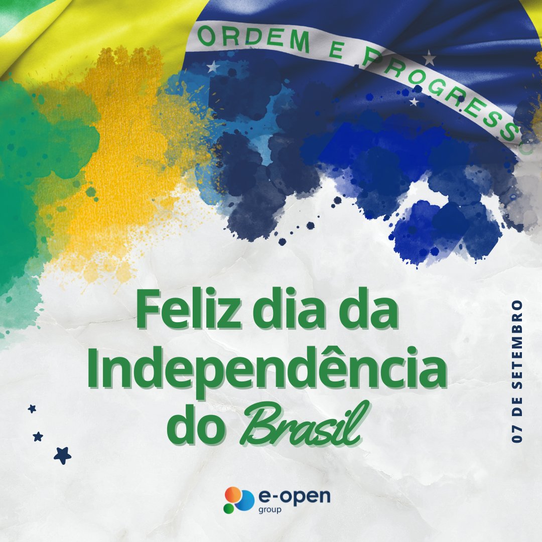 EOpen_group's tweet photo. Feliz dia da independência 🇧🇷👏
#eopen #eopengroup #7desetembro #DiaDaIndependencia https://t.co/zAa8DTcC9G