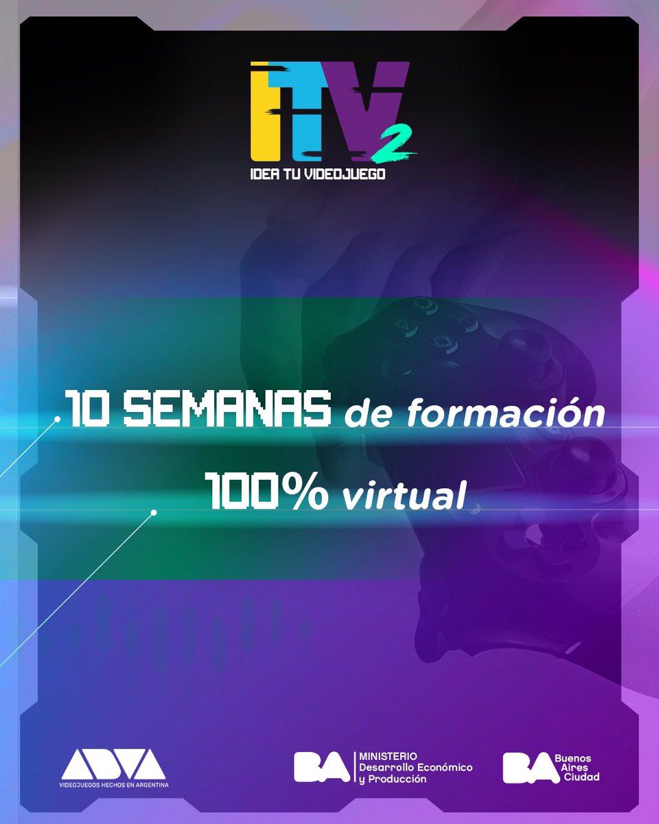 Llega #IdeáTuVideojuego2🔥

Aprendé sobre desarrollo de videojuegos con especializaciones en:
Programación en Unity
Programación en Unreal
Arte y diseño
Game design
Taller de negocios

💯% virtual
🔟semanas de capacitación
👫Para 16 a 35 años

Sumate 👉bit.ly/3x3M3HH