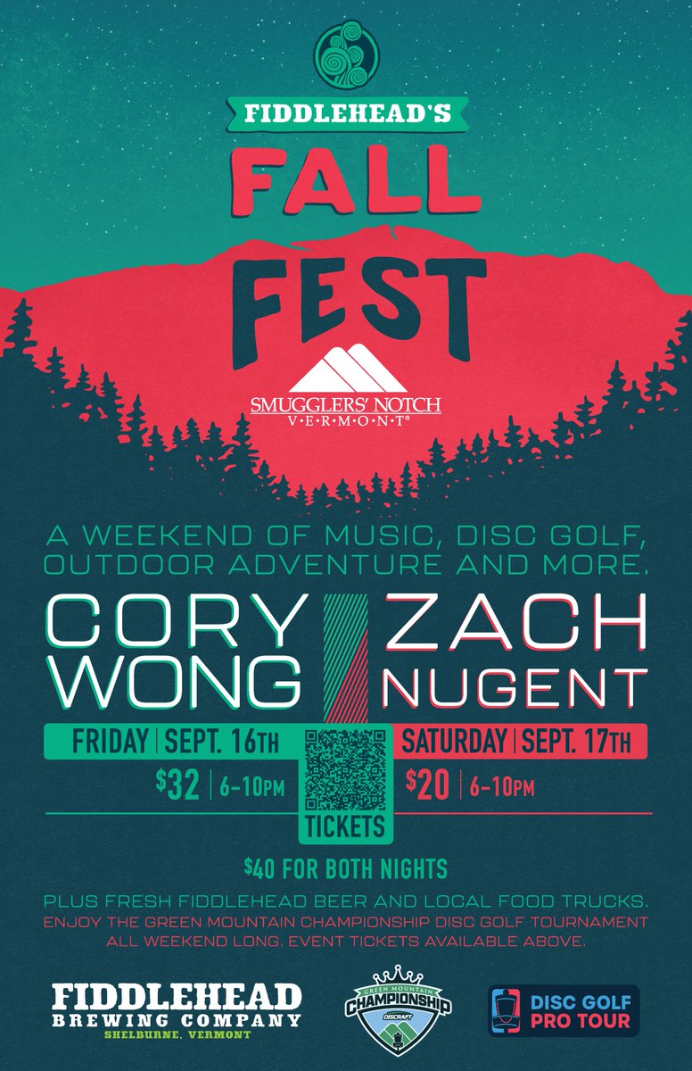 Don't miss FallFest, September 16th & 17th, at Smugglers' with live music, craft beer, & local food! Live music by @corywong (Friday) & Zach Nugent @znuge (Saturday) are highlighted by local food trucks and craft brews anchored by @fiddleheadbrew 🔗 smuggs.com/fallfest