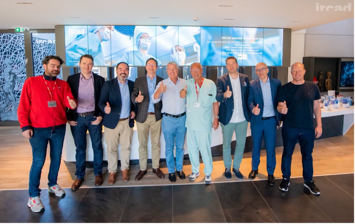VisceralChuv's tweet photo. Last week a delegation of surgery from @CHUVLausanne  was invited to @IrcadFrance. 
It was a pleasure and an honor to found future collaborations for training and research. 
@ProfDemartines, @JMarescauxIrcad, @websurg  
@BJSAcademy 
#surgery #CHVteachinghospital #CHVresearch https://t.co/EHygxeXify