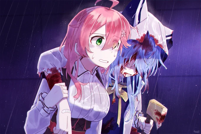 ビジネスパートナーと雨 