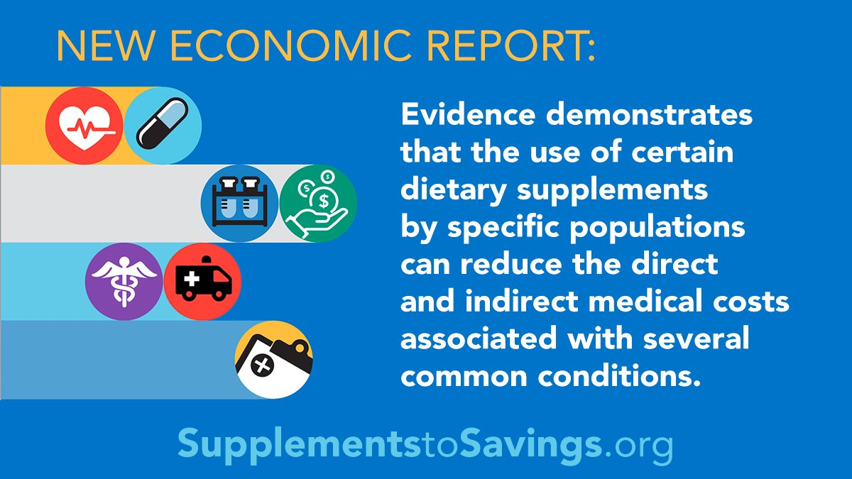 A new economic report from the CRN Foundation and <a href="/Frost_Sullivan/">Frost & Sullivan</a> details billions of dollars in potential #savings in U.S. #healthcare costs from the selective use of certain #dietarysupplements... "a wake-up call to American healthcare policy makers." crnusa.org/newsroom/crn-f…