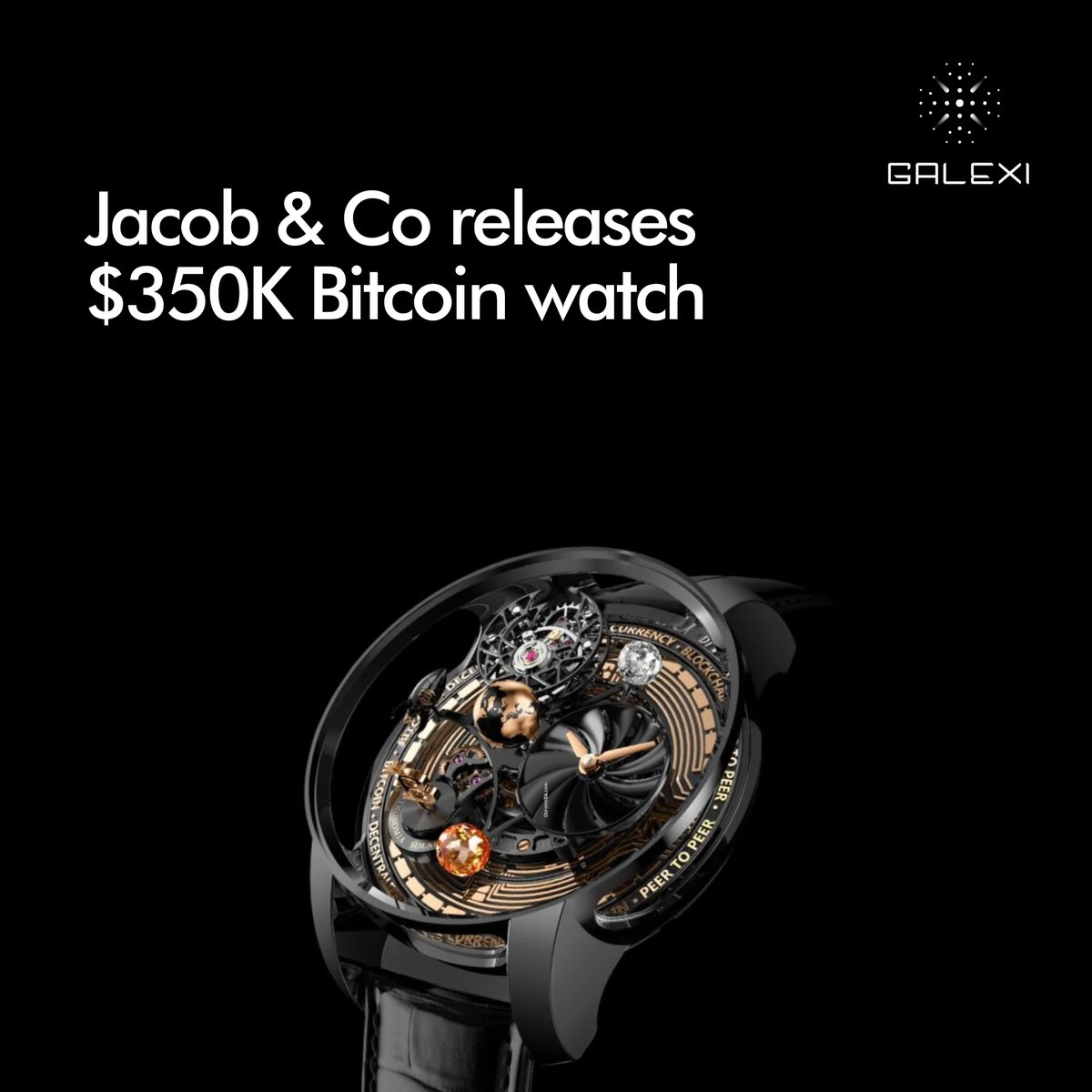 groowlabz's tweet photo. Jacob &amp; Co releases $350K Bitcoin watch.

#jacobandco #jacob #watches #expensivelifestyle #andrewtatelifestyle #lifestyle #bitcoin #bitcoinaccessories #accessories #expensiveaccessories #jacobandcowatches #bitcoinwatches #bitcoinnews #metaverse #galexi #gaelxiposts #galexiverse https://t.co/jTBlf5BOGv