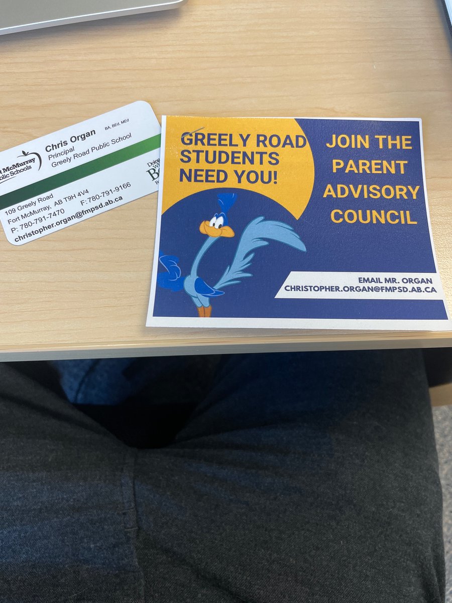 Hey Parents! Did you happen to get one of these at drop off this morning? We could use your help in PAC. <a href="/GreelyRRunner/">Greely Road School</a> <a href="/FMPSD/">Fort McMurray Public School Division</a>