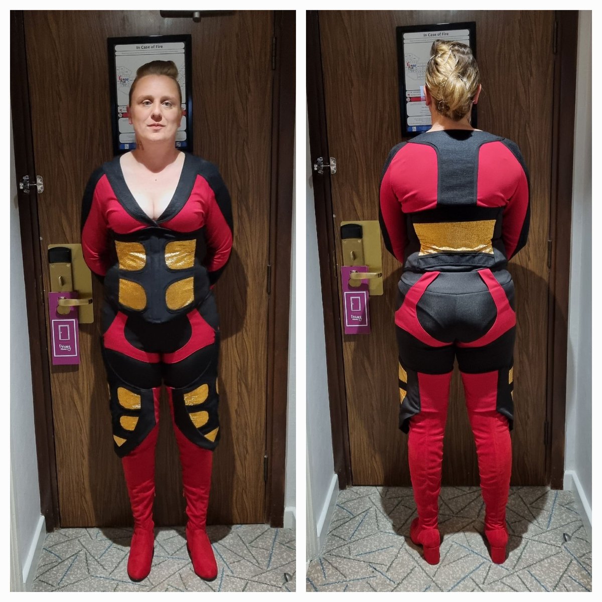 Cadienella's tweet photo. Well @BaronDestructo Finally got to show up at @FanFusionUK with my 2nd Android cosplay &amp; got to show it to @ZoiePalmer 
Was an awesome weekend!
My brother made me a double sided blink drive and Zoie signed it!
Hopefully meet you one day and have yours on there! 😁
#darkmatter https://t.co/uScfQZHxEe