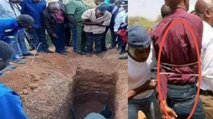 Global_Folder's tweet photo. Zambian 🇿🇲 pastor James Sakara asked to be b.uried alive so he could come back to life in three days like Jesus, but sadly he didn't make it. Police arrested believers who helped bury him. https://t.co/PL9x8OfvEe