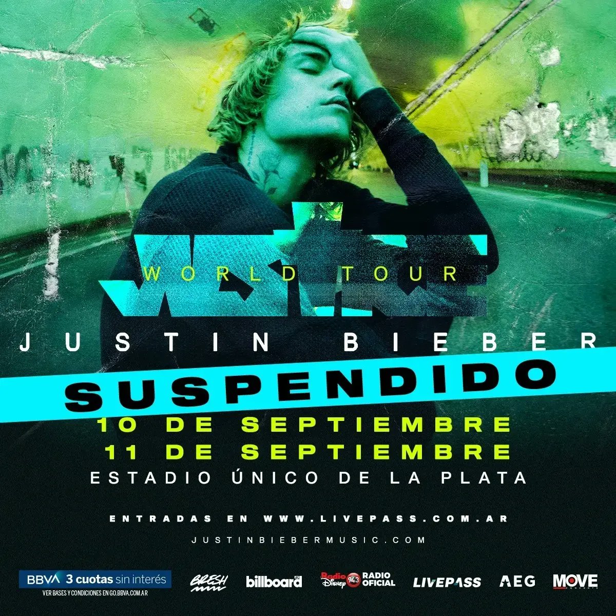 ❗ INFORMACIÓN IMPORTANTE: Lamentamos informar que el evento de JUSTIN BIEBER en el Estadio Único de La Plata ha sido suspendido por cuestiones personales del artista y por supuesto totalmente ajeno a la voluntad de esta empresa.