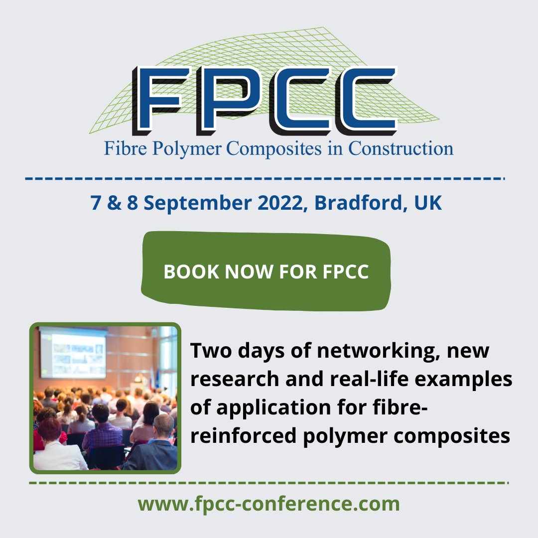 fpcc_conf's tweet photo. ARE YOU JOINING US TOMORROW? Here's a call for any last minute #fpcc22 registrations. Get in quick: https://t.co/gyzgEUf7ul #fpccconference #compositesinconstruction https://t.co/0qADi2oO5S
