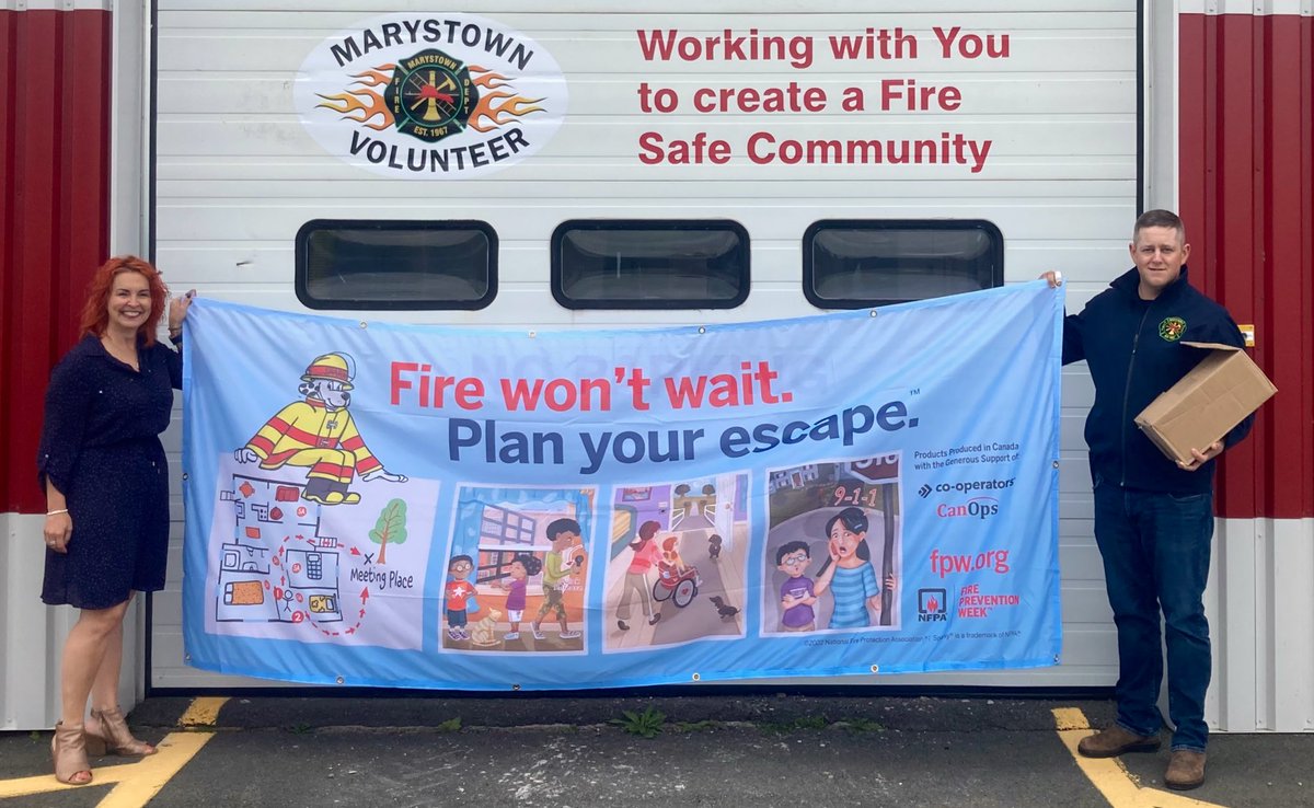 MYSTVolFireDept's tweet photo. Thank you to the @_Cooperators &amp; @NFPA for the donation of a Fire Prevention Week kit through their new partnership. This kit will aid our Fire Prevention program in the education of the public. We thank the Cooperators &amp; NFPA for selecting us as one of the recipients! https://t.co/A3wi9TnA0R