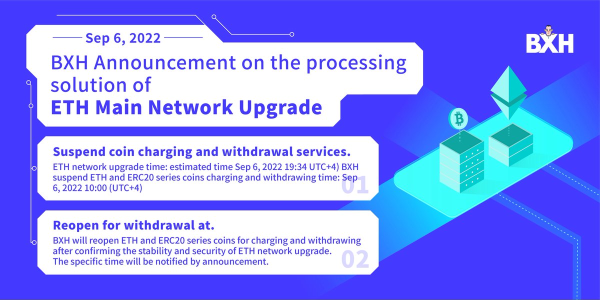 BXH's latest detailed announcement regarding support for ETH's potential hard forks - 6th Sep 2022 🔗Official Gitbook - bxh.gitbook.io/english/