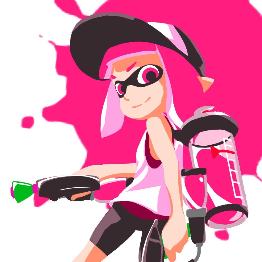 インクリング ,イカガール(スプラトゥーン) 「スプラトゥーン3の発売記念にフリーアイコン配布します!ご自由に使ってくださいね〜」|ちくでん（お仕事ご依頼受付中）のイラスト