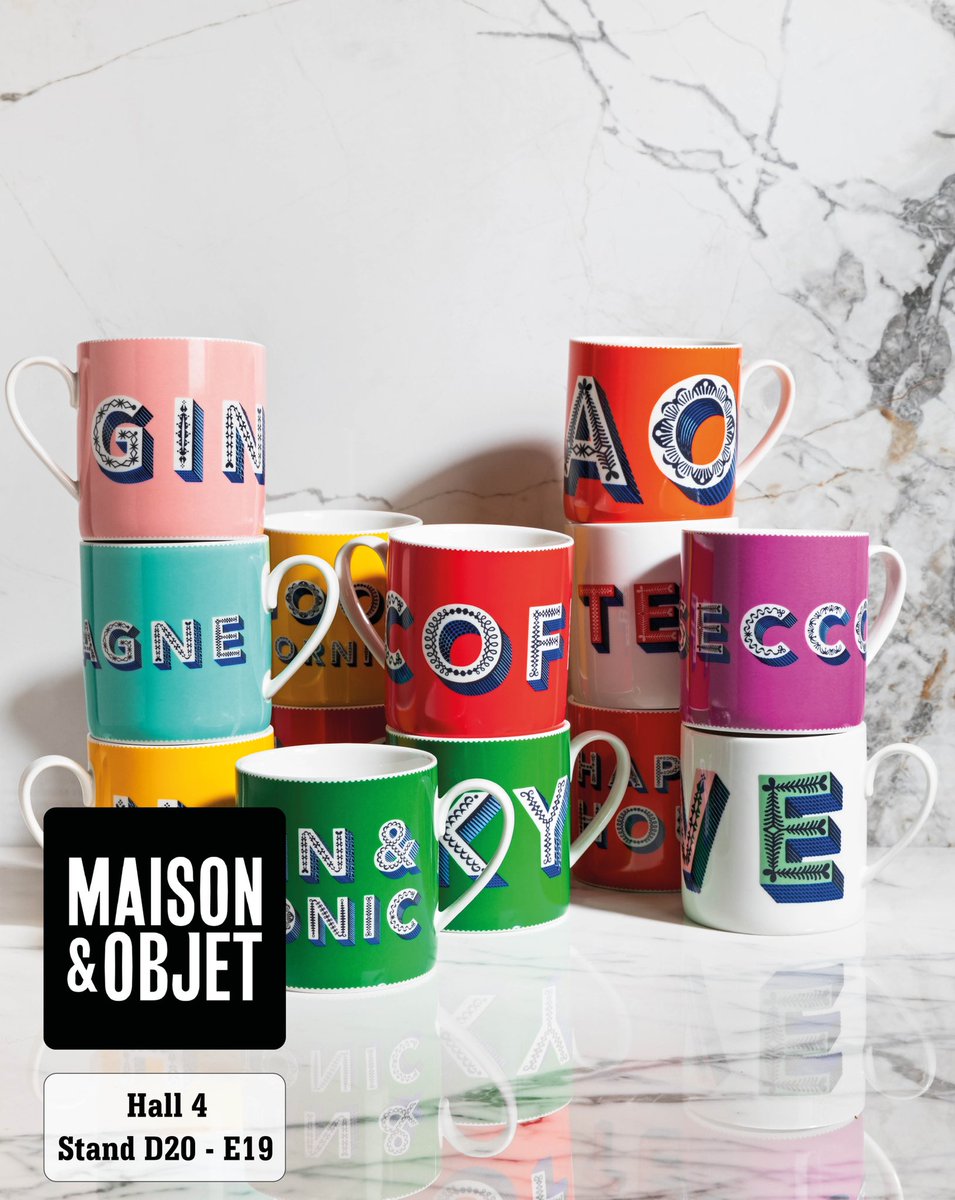 jamida_sweden's tweet photo. Meet us at Maison &amp; Objet Paris 8-12 September 

Hall 4  Stand D20 - E19 @maisonetobjet

#maisonetobjet  #maisonobjet #jamida #jamidaofsweden #astabarrington  #brightpink #campagne #mug #word #colourful #happy #mugs #wordcollection #prosecco #summer #funmugs #ciao #champagne https://t.co/X73aE2MZZh
