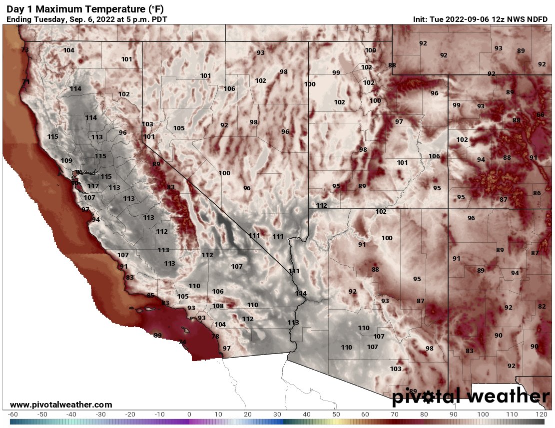 Overview update on the California heat wave expected to peak today: 1) the causes of the California heatwave 2) what can be blamed on climate change 3) its impacts on wildfire potential 4) its impacts on the electric grid