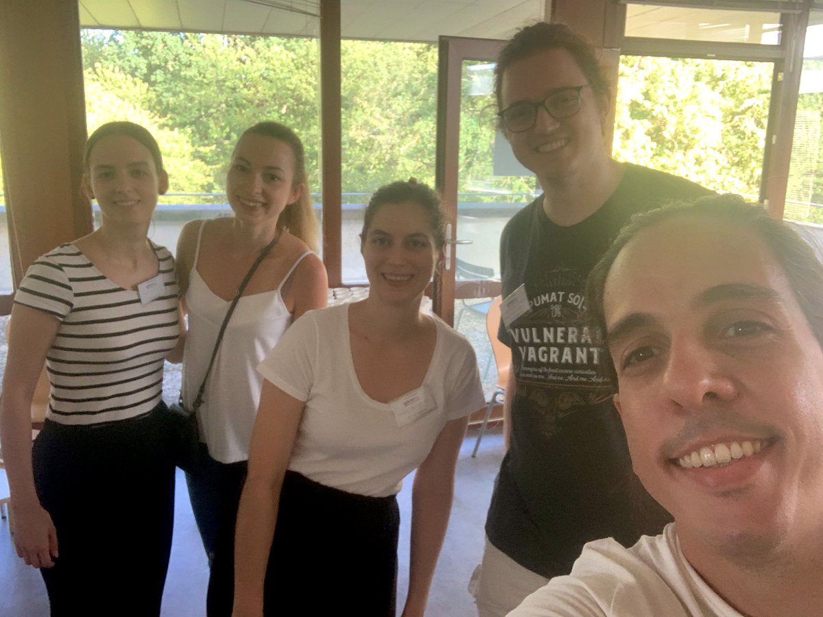 JWestermayr's tweet photo. Preparations ongoing for the post-poster session at #MlQCDyn @CecamFr in Paris. Thanks to the help of @virapid students @Brigitta_B_, Max & Madlen we made it in time! Looking forward to the evening! @max_jr https://t.co/vX4ltBdxKy
