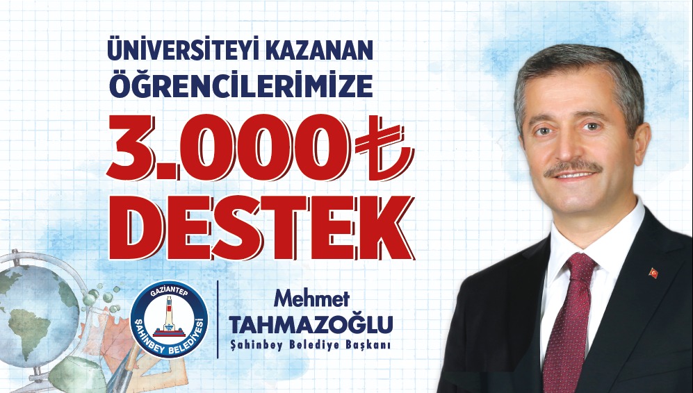 mtahmazoglu's tweet photo. Müjde 😎🎁

Bu sene üniversiteyi kazanan öğrencilerimize tam 3️⃣.0️⃣0️⃣0️⃣ ₺ destek sağlıyoruz☺️

📌 Şahinbey'de ikamet edip üniversiteyi yeni kazanan öğrencilerimize, ihtiyaçları doğrultusunda hazırladığımız destek hayırlı olsun😉

Başvuru linki👇🏻

https://t.co/UzEDrh0FNl https://t.co/Tc8X6z85HI