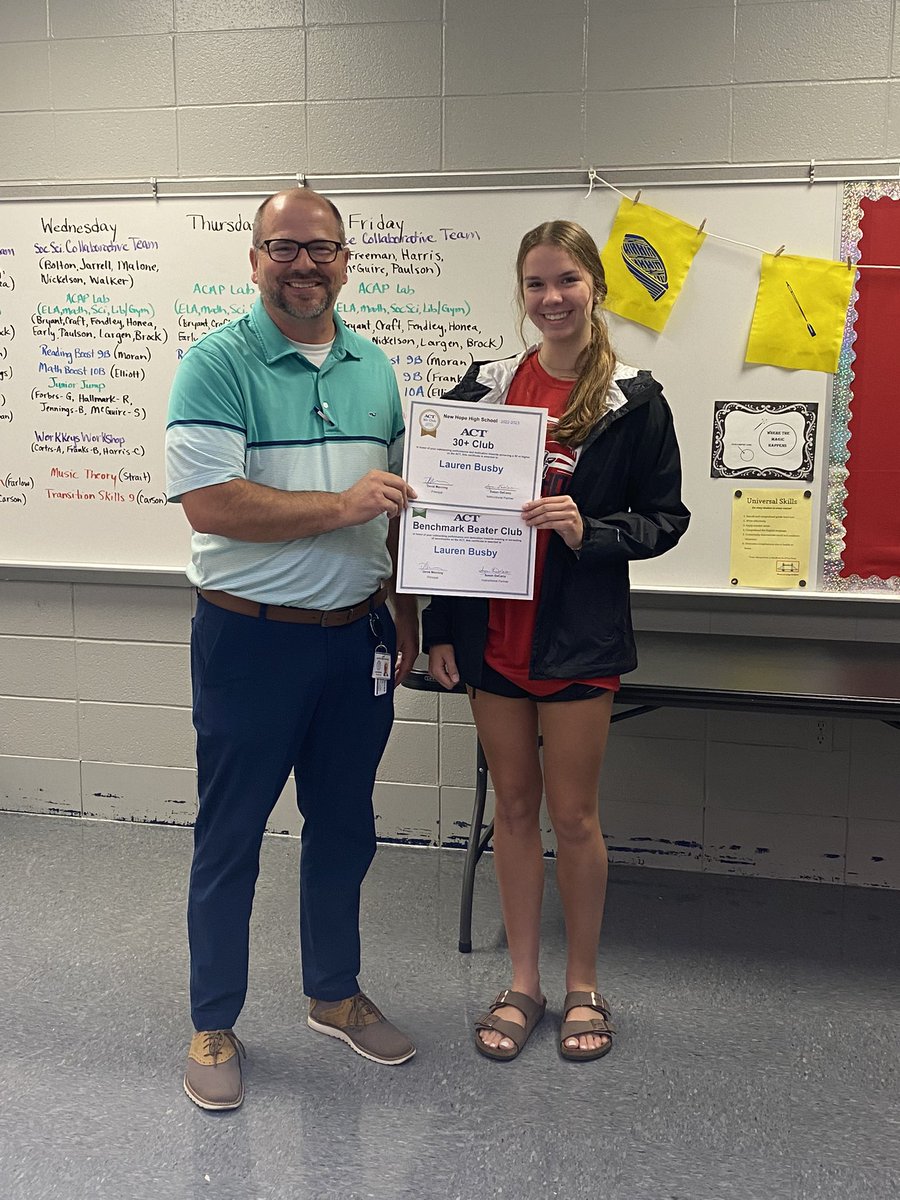 NHHS ACT Star!! Congratulations for becoming part of the ACT 30+ club. @coyhg <a href="/CarlaJBates1/">Carla J Bates</a> <a href="/fryans3/">Franetta Hill Ryans, Ed. S, CLAS CIL</a> <a href="/NHHS_Indians/">New Hope High School</a> #ThePowerOfUs #PowerUpMCSS