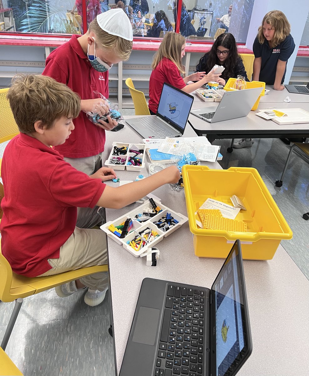 DKJABoca's tweet photo. Building, planning, and testing! Our 7th Grade Robotics elective students are excited to explore robots through the LEGO® Education SPIKE™ Prime Set.
We are proud of the 21st Century learning happening at DKJA! #DKJA #DKJAWay #DKJAFamily https://t.co/g0Thm23jdz