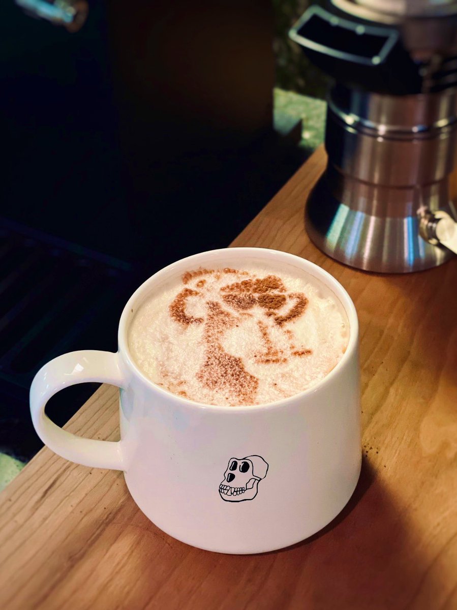 boredcaviar's tweet photo. gm. life is too short to drink boring coffee @BoredApeYC https://t.co/rfW9Q1BC8f