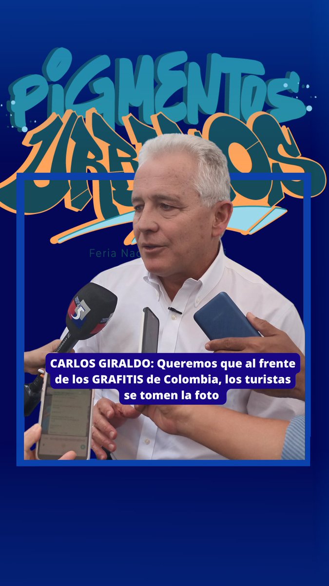 logroscali's tweet photo. #paracontarlo | Carlos Giraldo, presidente del Grupo Éxito, en rueda de prensa de Pigmentos Urbanos expresó que quiere que cada visitante en Colombia se tome la foto al lado de un grafiti.
@PaulHANDRADE1 @Maria_Jomm @Diana__Andrade @logroscali @TwiterosCali https://t.co/Poj167dkGx