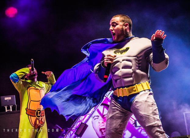 MacMillerism's tweet photo. Mac Miller dressed up as Batman https://t.co/QwAGPZferm