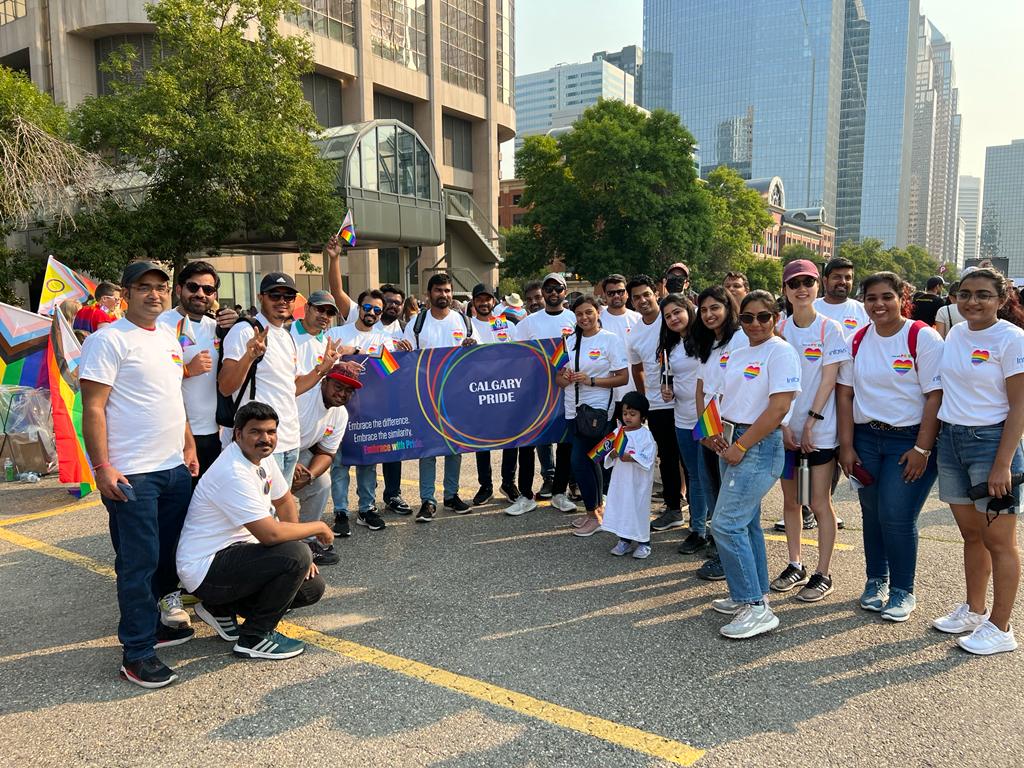 InfosysAmericas's tweet image. Infosys was a Silver Sponsor at the @CalgaryPride 2022 Festival &amp;amp; Parade in Calgary, AB, Canada. Over 46 Infoscion volunteers and their children came together to walk in the Parade and share their passion for Diversity &amp;amp; LGBTQIA+ Inclusion. 🏳️‍🌈 #EmbraceWithPride #PrideWithInfosys