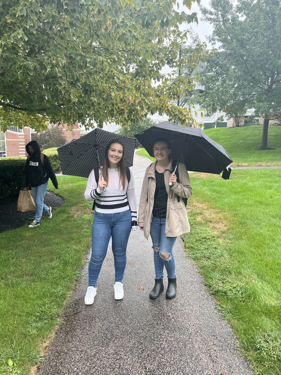 LasellUniv's tweet photo. Happy first day of classes. Stay dry Lasers! ☔️ https://t.co/NRQdQ8CBIp