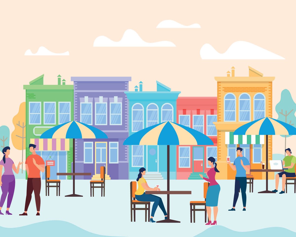 NEW! As part of KERRISDALE DAYS on Sept 10 ⛱⛱ Picnic tables &amp; umbrellas while listening to the dulcet tones of a Jazz/Latin band just under the clock. 
#kerrisdaledays #kerrisdalevillage #endofsummer #kerrisdalebusinessassociation #ShopKerrisdale #picnictables #kerrisdale