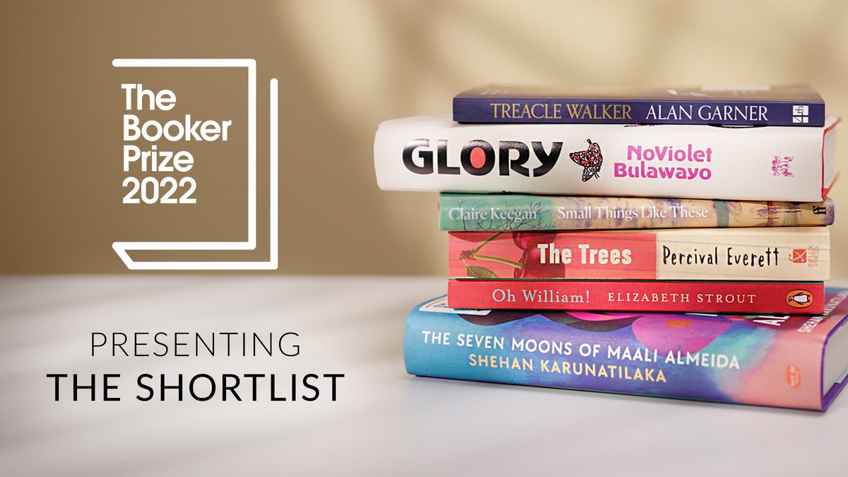 Waterstones's tweet photo. The 2022 @TheBookerPrizes shortlist is here! A benchmark for outstanding literary excellence, discover the six novels that made the cut here: https://t.co/Alel95CDBm 

Join us for a special evening of readings and discussion with the authors: https://t.co/09UQmqfKbJ https://t.co/8h4tZSJt3X