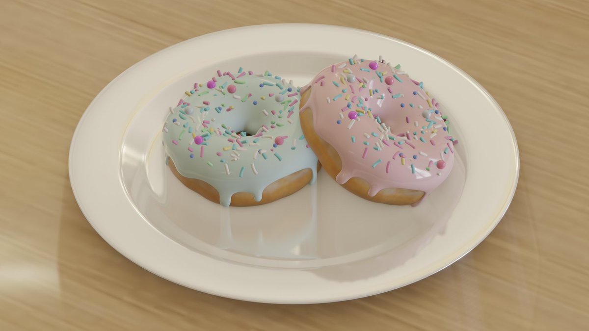 goddessyui's tweet photo. Blender Guru's donuts XD #blender #blender3d #3d #blenderguru #blendergurudonut https://t.co/NyxtjG6LDf