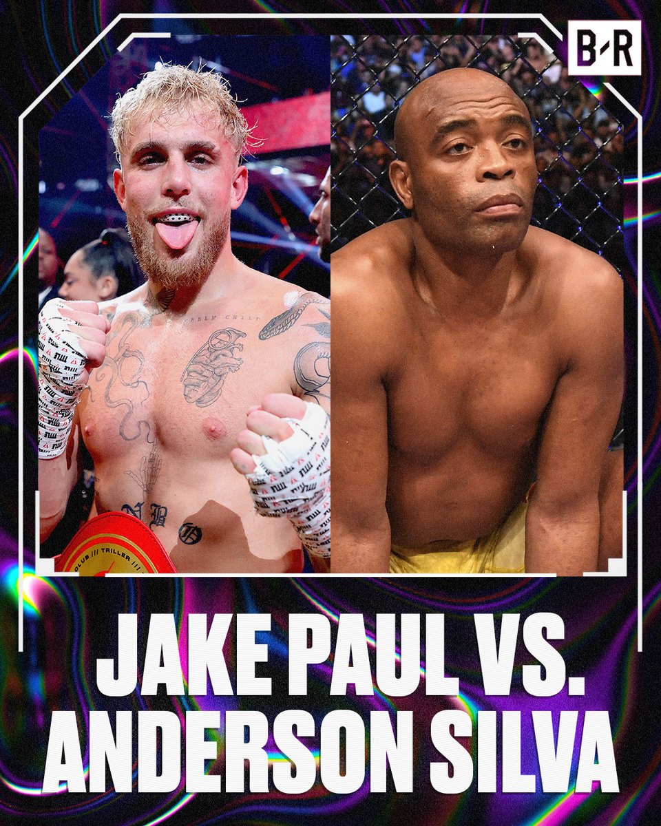 BleacherReport's tweet photo. Anderson Silva will take on Jake Paul in the boxing ring on October 29 🍿 https://t.co/nAnNy3lwHt