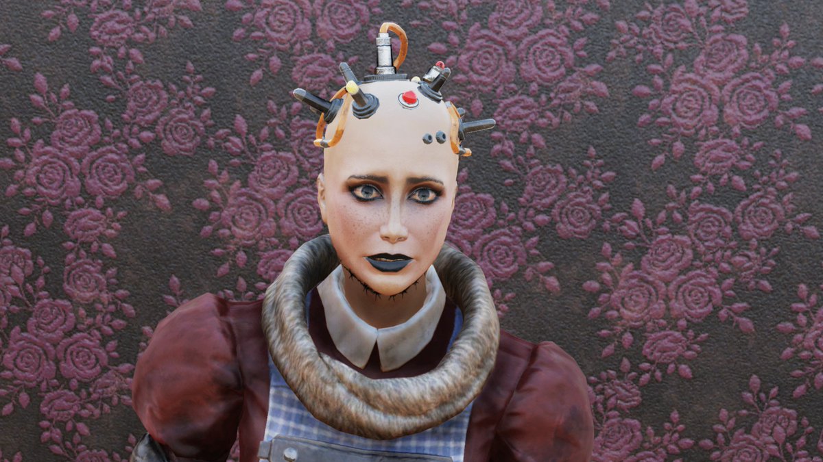SpookySkullie's tweet photo. When you ask for an edgy new haircut and the stylist misinterprets your request 😬

This is out free Fallout 1st item for September... I have no words 😂
At least this is a great look for a Mad Scientist theme? 🤣

#Fallout76 #Bethesda #fallout1st https://t.co/FfGvAnGP7d