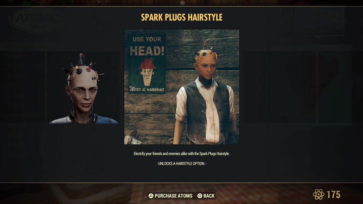 When you ask for an edgy new haircut and the stylist misinterprets your request 😬

This is out free Fallout 1st item for September... I have no words 😂
At least this is a great look for a Mad Scientist theme? 🤣

#Fallout76 #Bethesda #fallout1st
