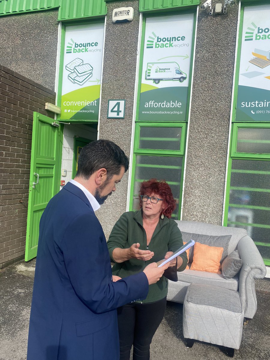 joefingalgreen's tweet photo. 2nd visit was to extremely impressive @bouncebackrecyc operation where manager @MartinWard_BBR &amp; his team are providing Traveller employment, reducing waste &amp; providing sustainable alternatives. A hugely successful social enterprise model with a great team &amp; ethos. https://t.co/r7kbhCEqDc