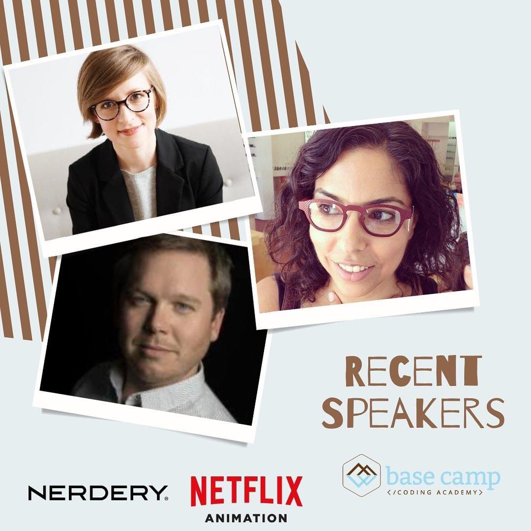 basecampcoding's tweet image. This past week, students had the honor of listening to presentations by recent speakers from Nerdery, Laura Spieker, and Netflix Animations, Tannaz Sassooni &amp;amp; Nicholas Cofrancesco. 
___________________________
#basecampcodingacademy #coding #tech #softwaredeveloper #netflix