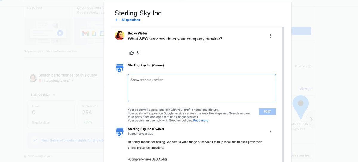 Bug where managers &amp; owners of a GBP couldn't answer Q&amp;A as the brand seems to be resolved.

I tested as the owner and the manager of the SS account. As long as you access the Q&amp;A via the SERP/NMX - you can now answer the questions as the brand/business!