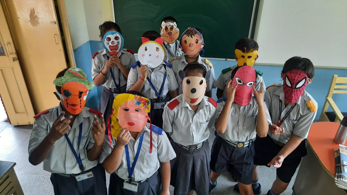 SumedhaSimba's tweet photo. The children of class 4 C made masks to show their imagination &amp; creativity as part of the enrichment activity. https://t.co/RGKIq7Cfnw