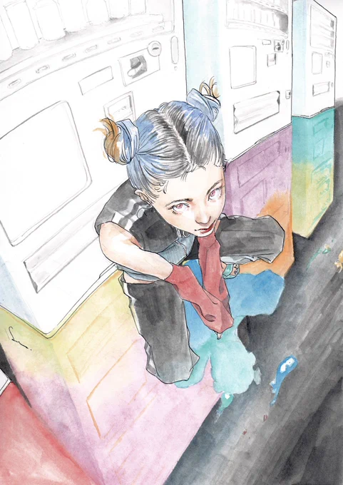 同じ人物で3パターン描いてみた。 
